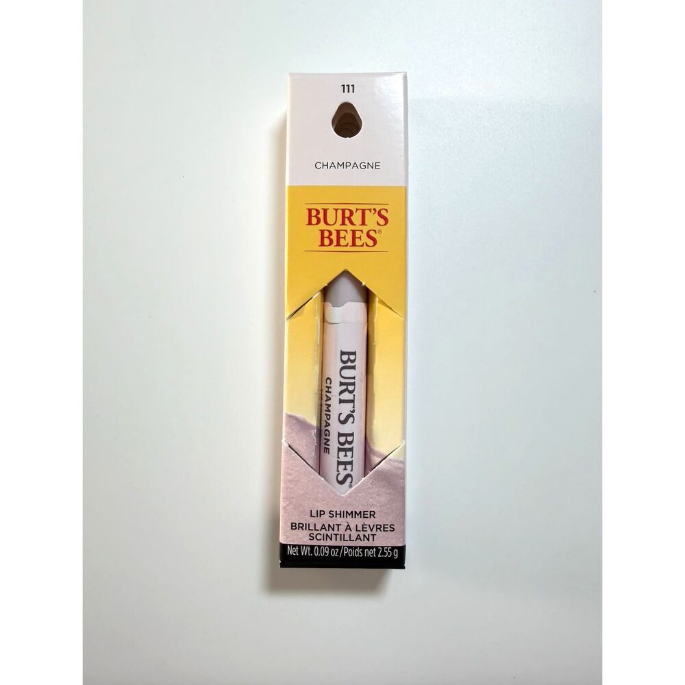 Burt's Bees Lip Shimmer Champagne 0.09 oz NEW Tinted Lip Balm
